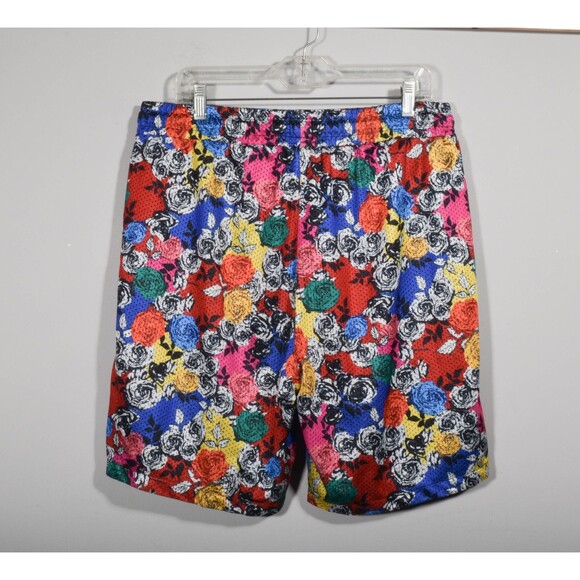 Fresh Prints of Bel Air Multi Color Rose Mesh Drawstring Basketball Shorts Sz XL - Picture 3 of 3